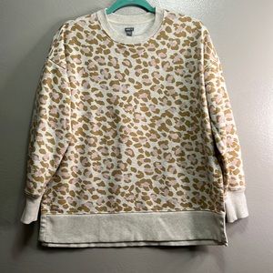 aerie leopard sweatshirt size Small